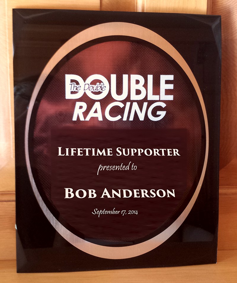 Double Racing Lifetime Plaque