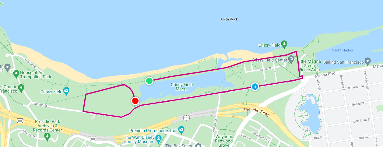 3k course map - chrissy field